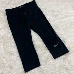 WOMENS NIKE ZONAL STRENGTH COMPRESSION BLACK RUNNING CAPRIS 831139 014 Large